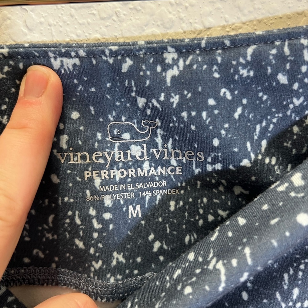 Vineyard Vines Navy Speckle Performance Leggings - Picture 2 of 3